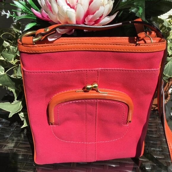 Vintage Coach Bonnie Cashin Collection Print Crossbody Bag Kiss Lock Pocket - Picture 2 of 6